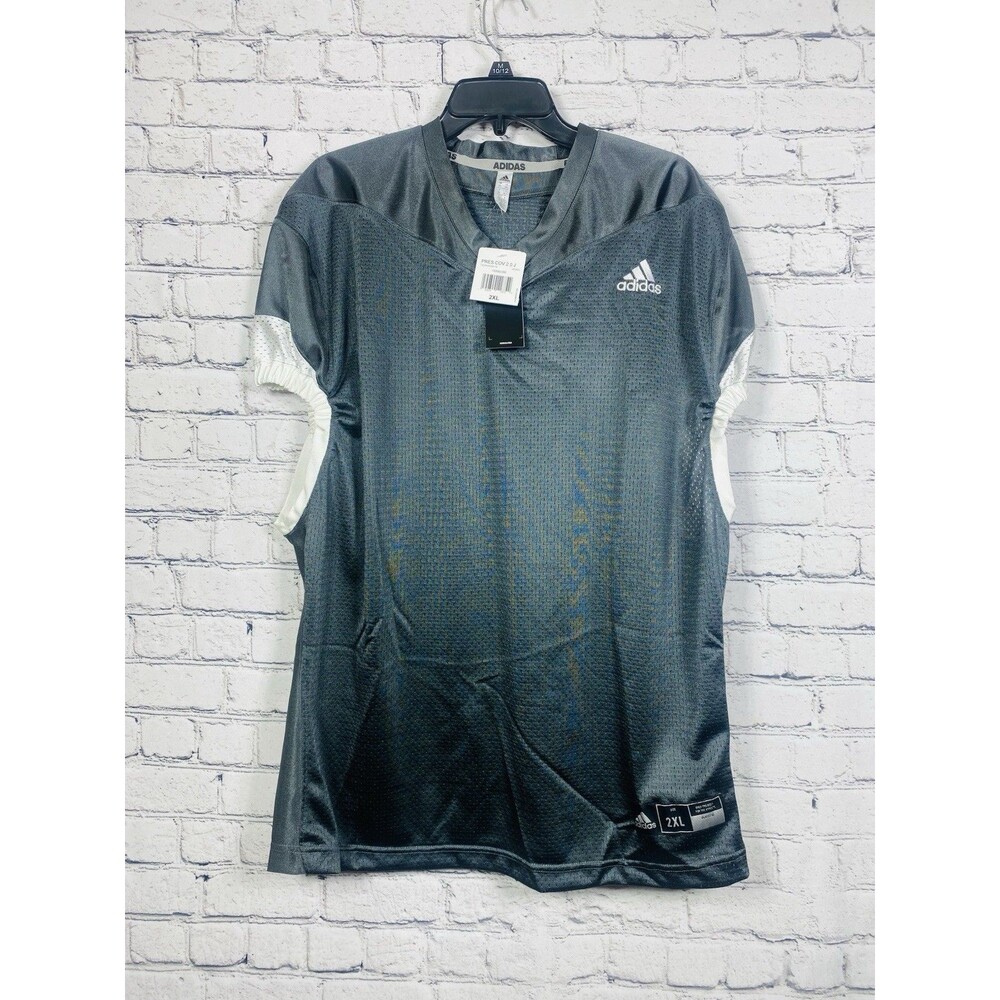 Men’s gray and white Adidas Press Coverage football jerseys Size 2XL